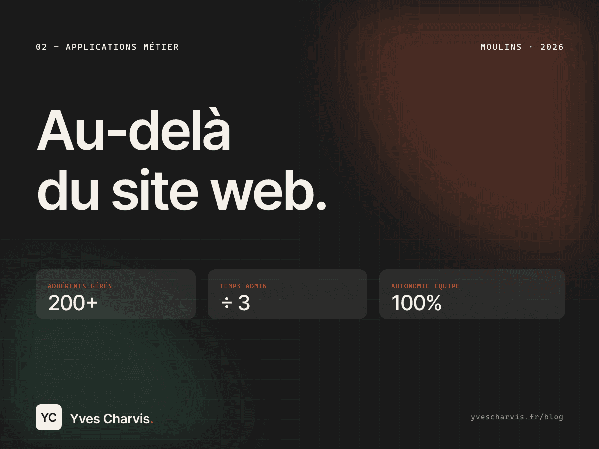 Au-delà du site : quand votre entreprise a besoin d'un vrai outil métier